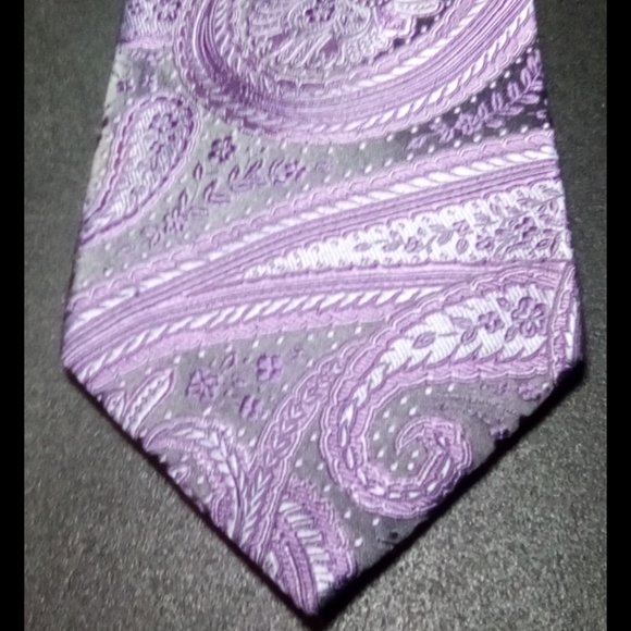 Michael Kors 100% Silk Purple & Grey Tie